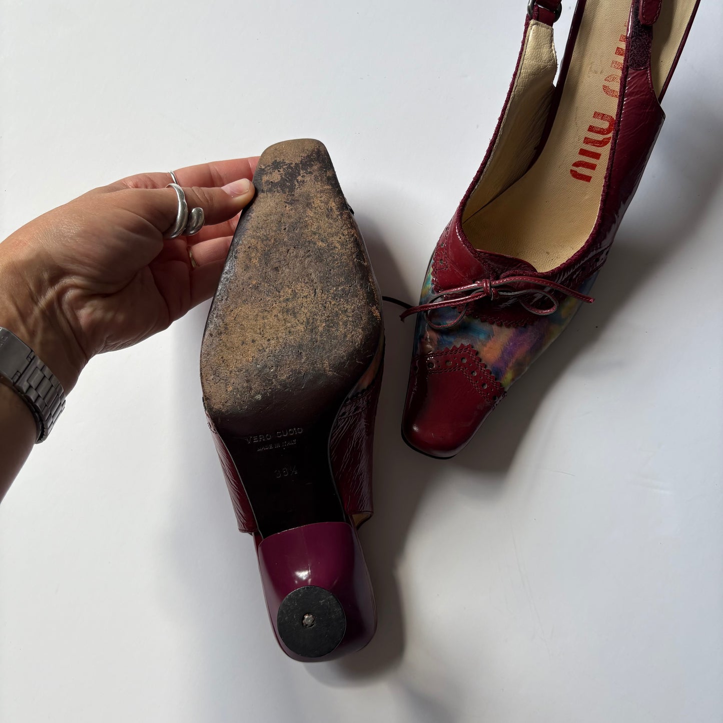 Rare SS99 Miu Miu holographic heels