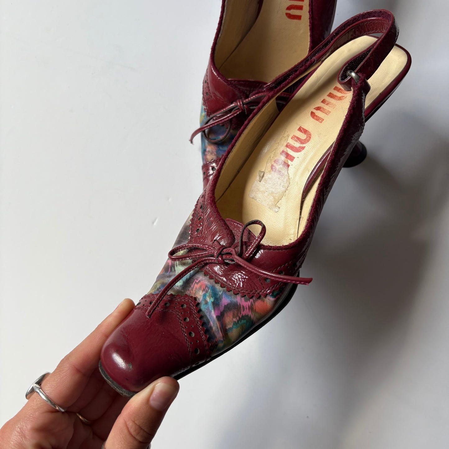 Rare SS99 Miu Miu holographic heels