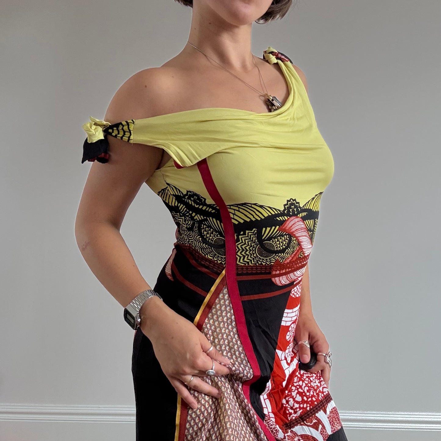 Yellow Save the Queen dress