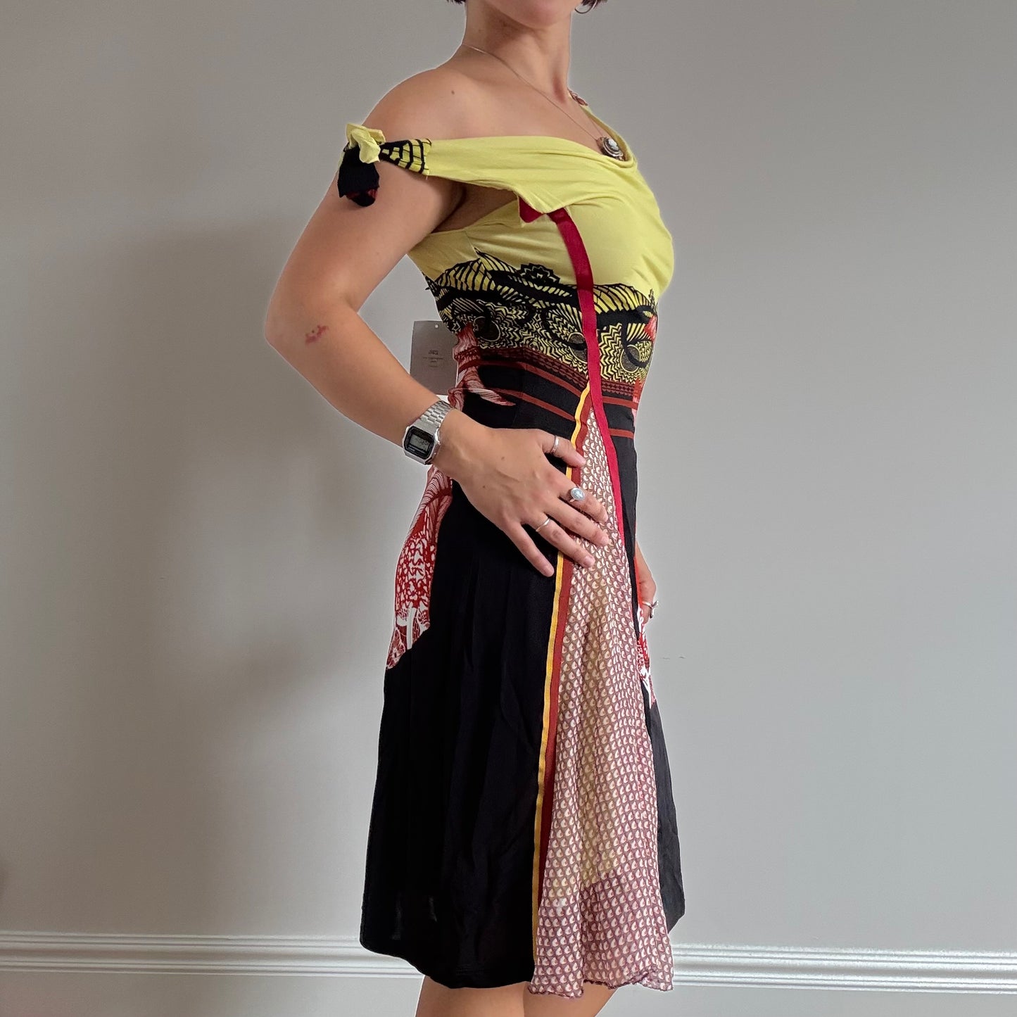 Yellow Save the Queen dress