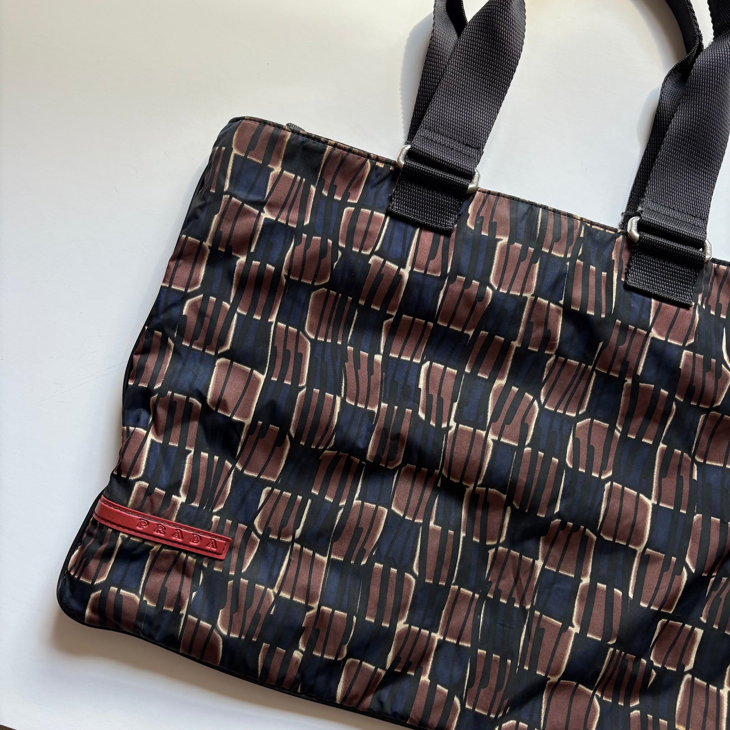 Prada sport brown and navy handbag