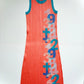 Issey Miyake Pleats Please coral and blue dress