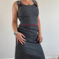 Navy Cop Copine dress with red zip