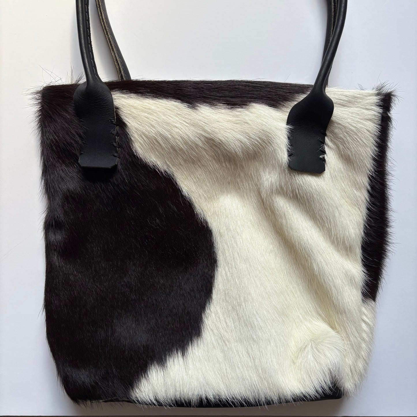 Cowhide tote bag