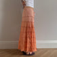 Orang tiered maxi skirt