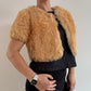 Cream shearling bolero