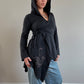 Asymmetrical Cop Copine wrap cardigan