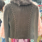 Knitted fur jacket