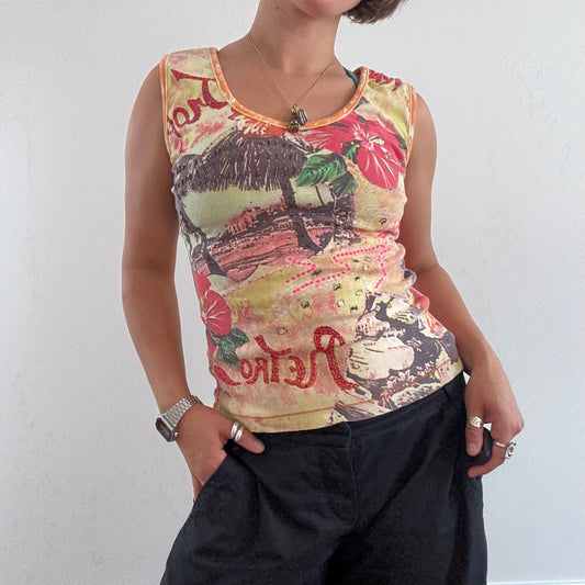 Orange graphic vest