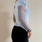 Baby blue striped long sleeve top