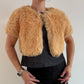 Cream shearling bolero