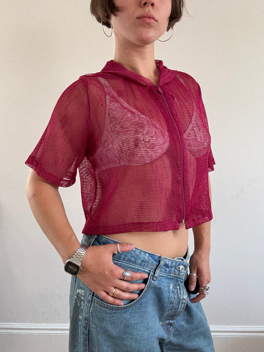 Netted purple jacket
