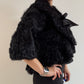 Black shearling bolero