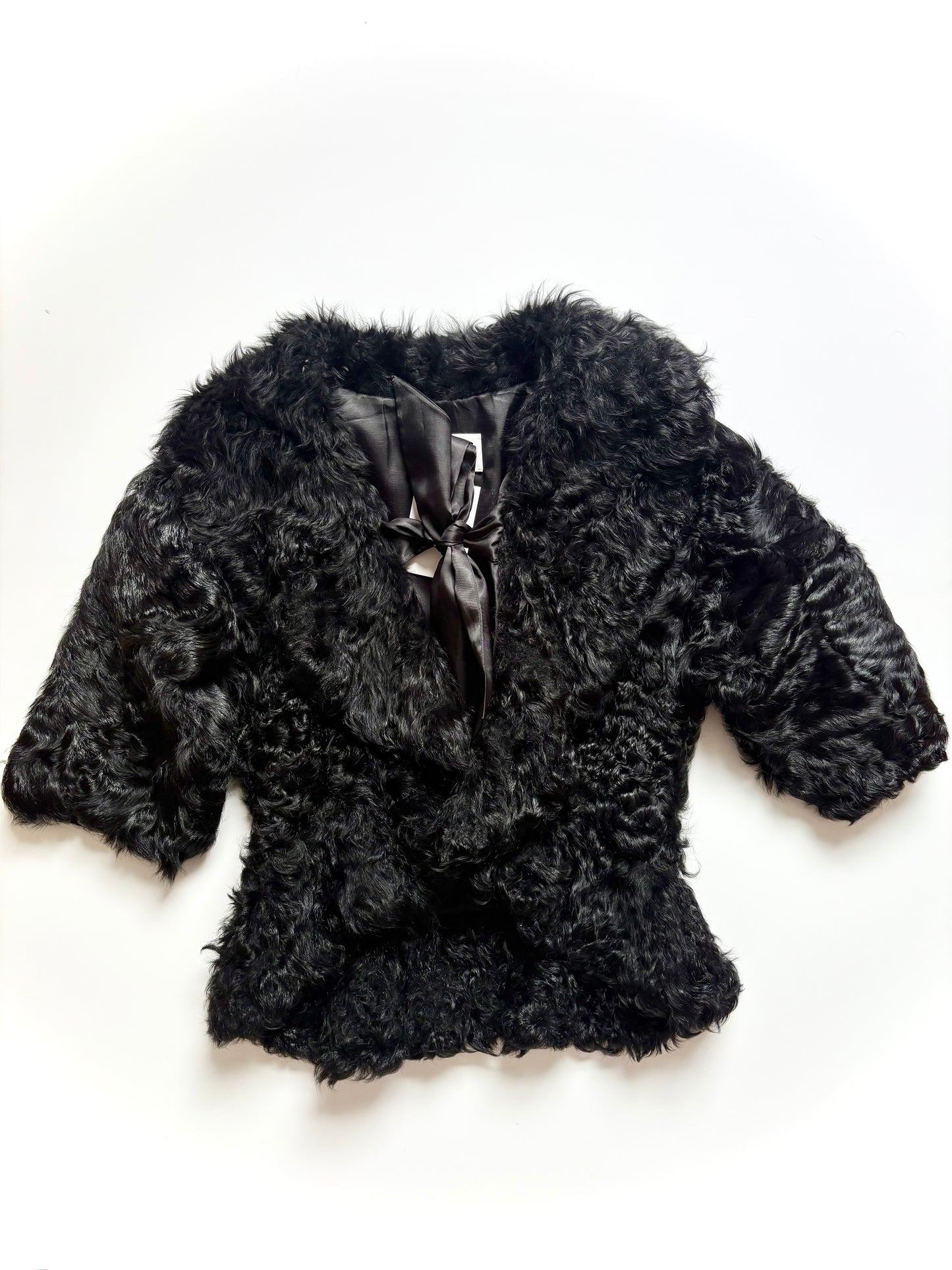 Black shearling bolero
