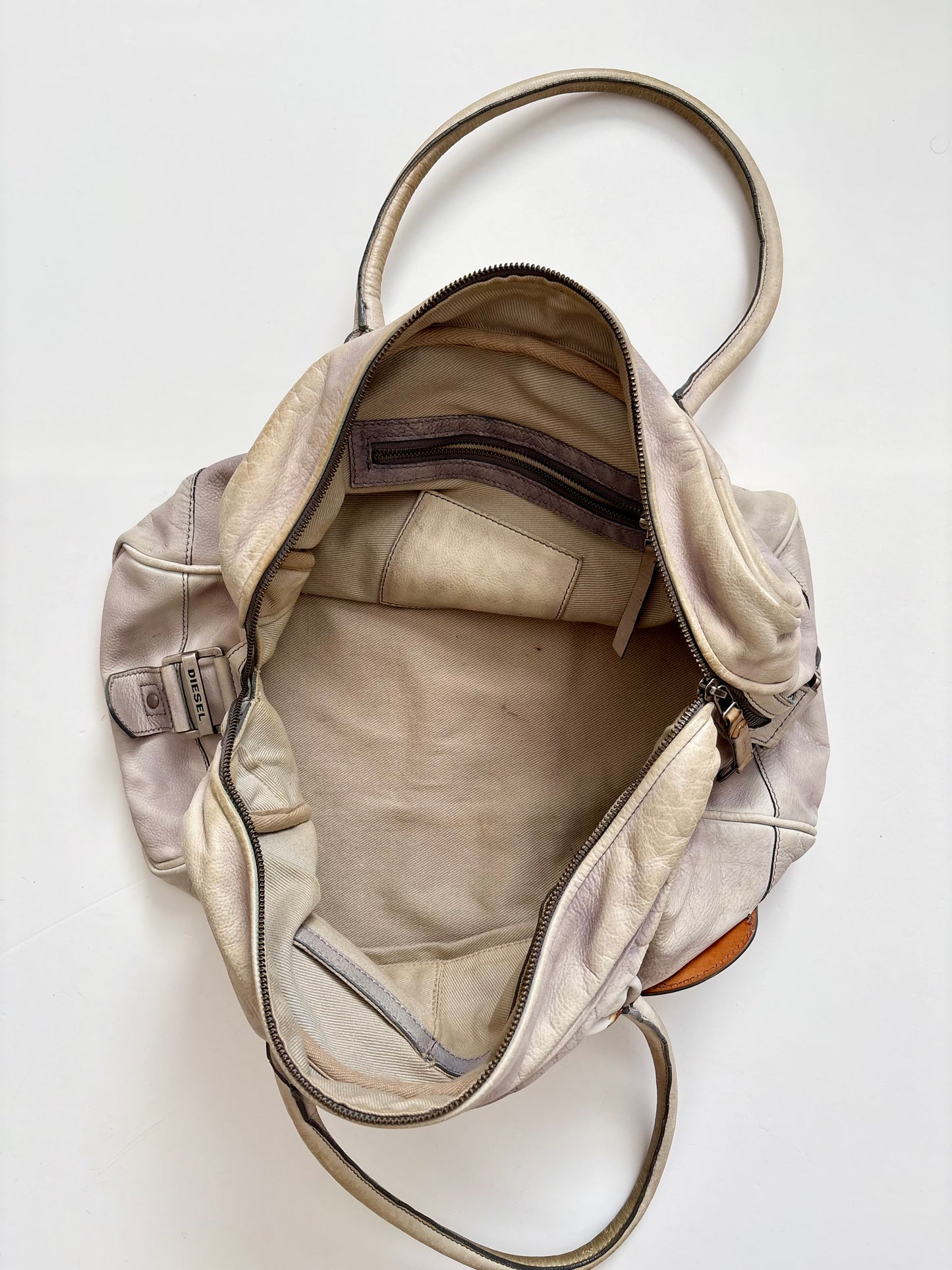Diesel distressed leather bag