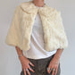 Cream rabbit fur shawl