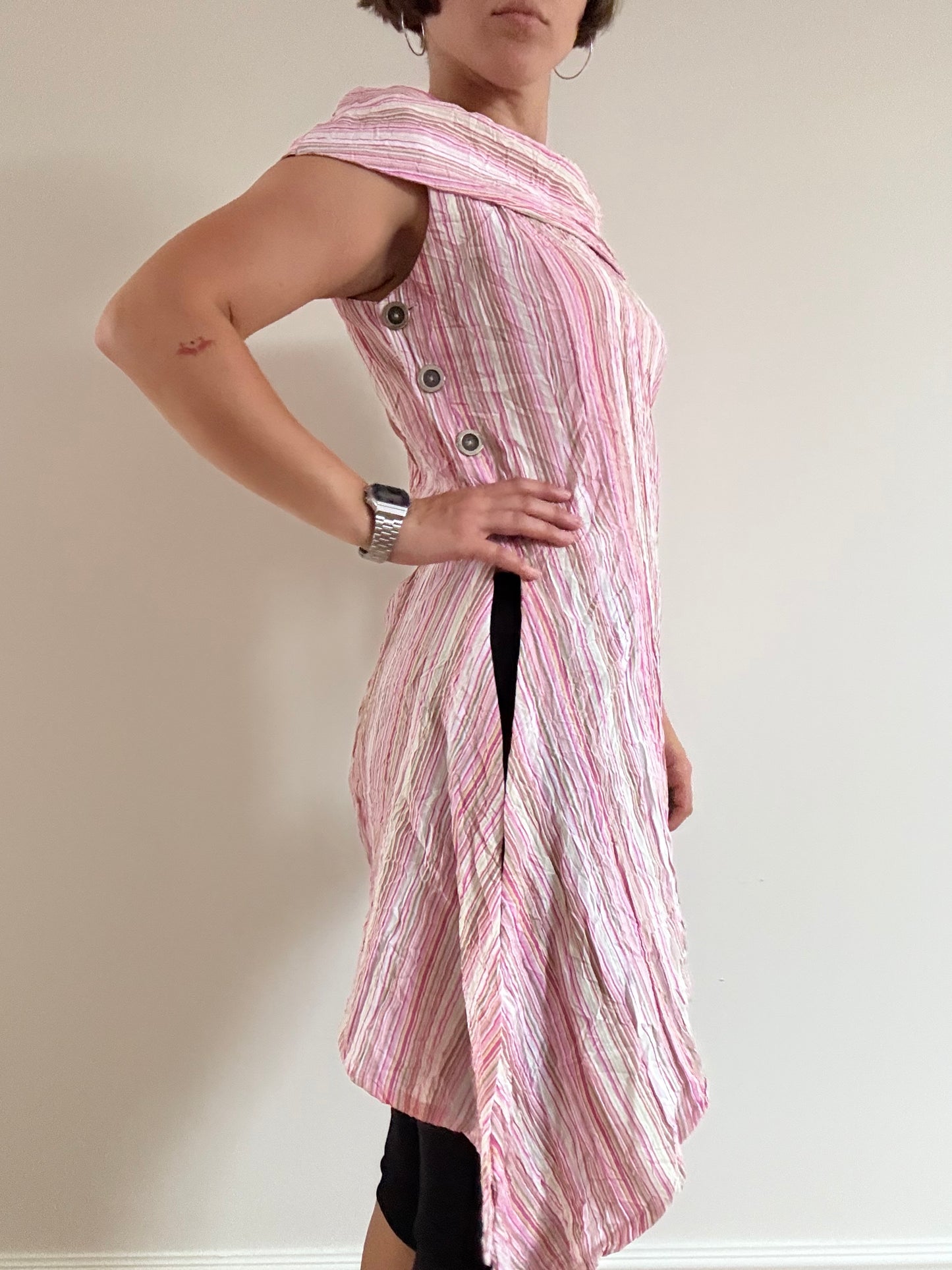 Pink stripe tunic
