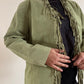 Green suede tassel jacket
