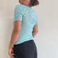 Baby blue sheer knit cardigan