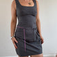 Grey checkered Cop Copine mini dress