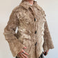 Light brown asymmetric ponyhair jacket