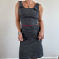 Navy Cop Copine dress with red zip