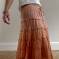 Orang tiered maxi skirt