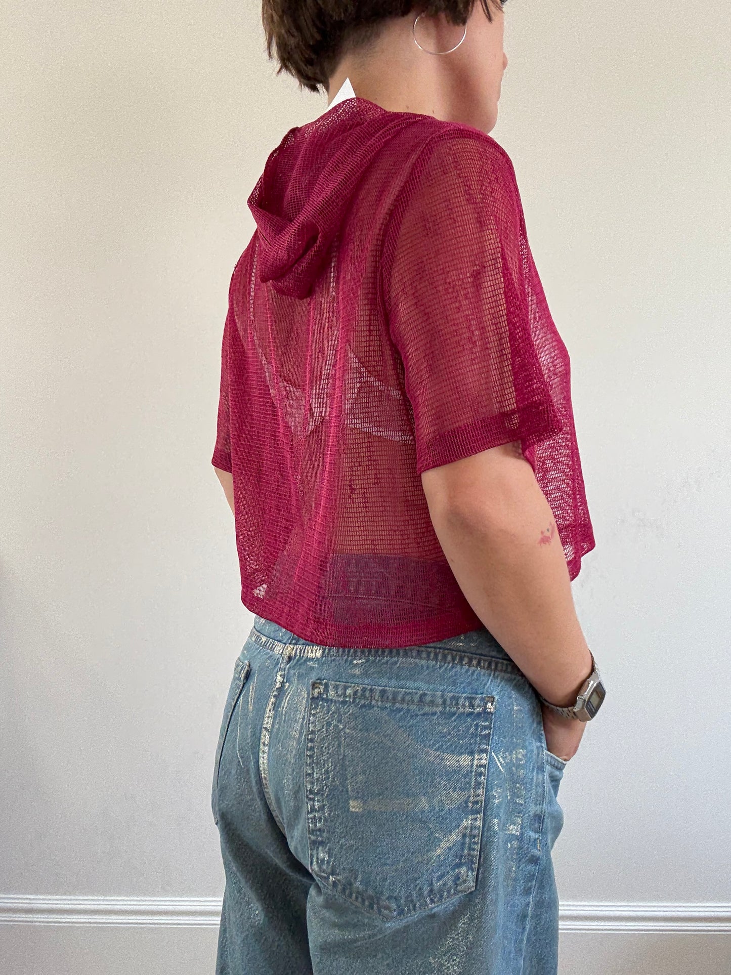 Netted purple jacket