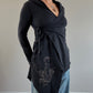 Asymmetrical Cop Copine wrap cardigan