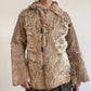 Light brown asymmetric ponyhair jacket