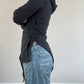 Asymmetrical Cop Copine wrap cardigan