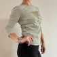 Light green mesh graphic top