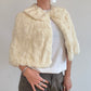Cream rabbit fur shawl