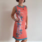 Issey Miyake Pleats Please coral and blue dress