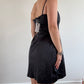 Black satin Cop Copine mini dress