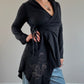 Asymmetrical Cop Copine wrap cardigan