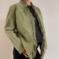 Green suede tassel jacket