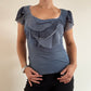 Blue ruffle top
