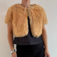 Cream shearling bolero