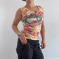 Orange graphic vest