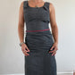 Navy Cop Copine dress with red zip