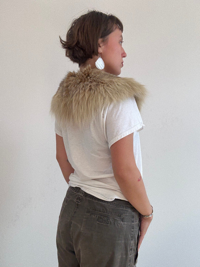 Fox fur collar