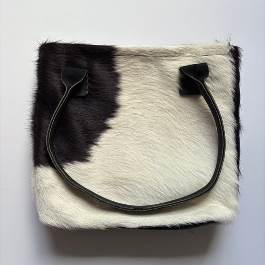 Cowhide tote bag