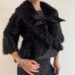 Black shearling bolero