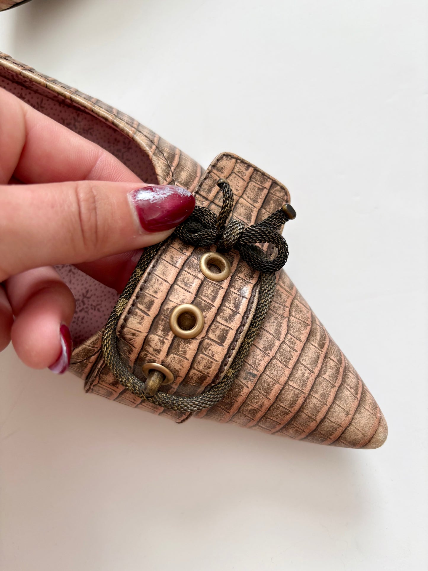 Miu Miu leather buckle kitten heels