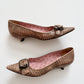 Miu Miu leather buckle kitten heels