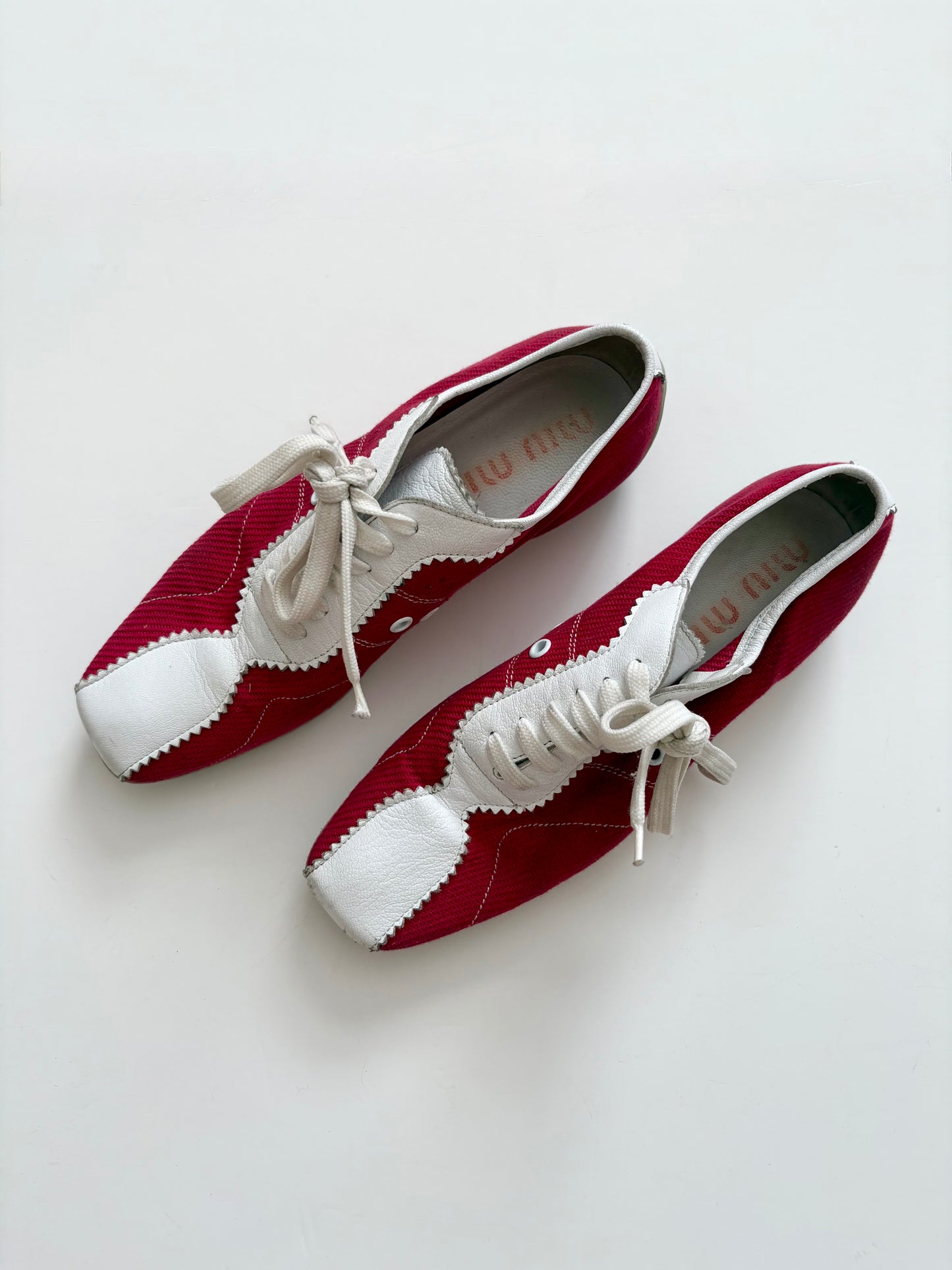 00s Miu Miu red bowling shoes