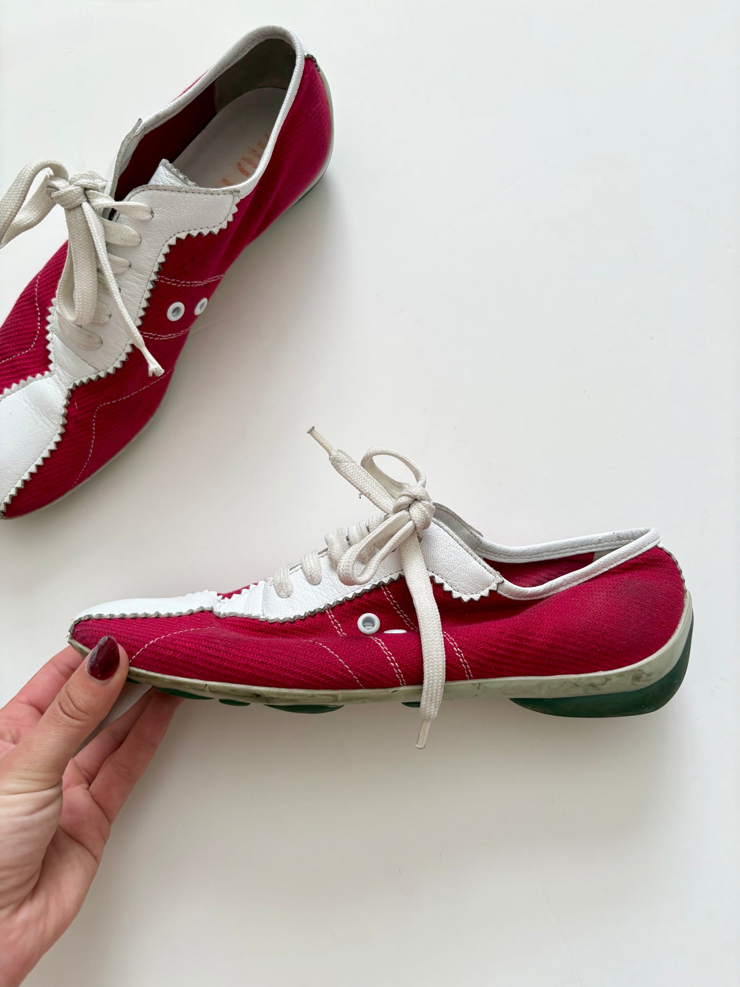 00s Miu Miu red bowling shoes