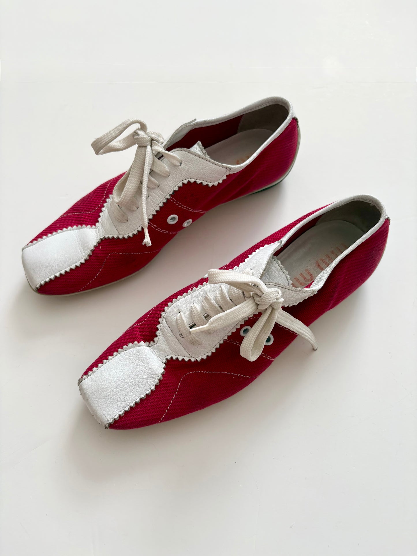 00s Miu Miu red bowling shoes