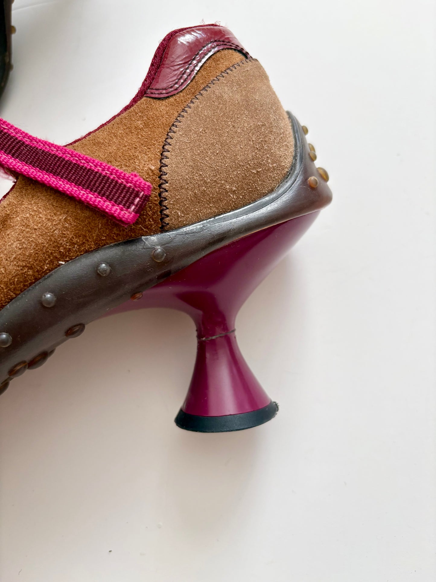 Miu Miu FW1999 suede bubble sole heels